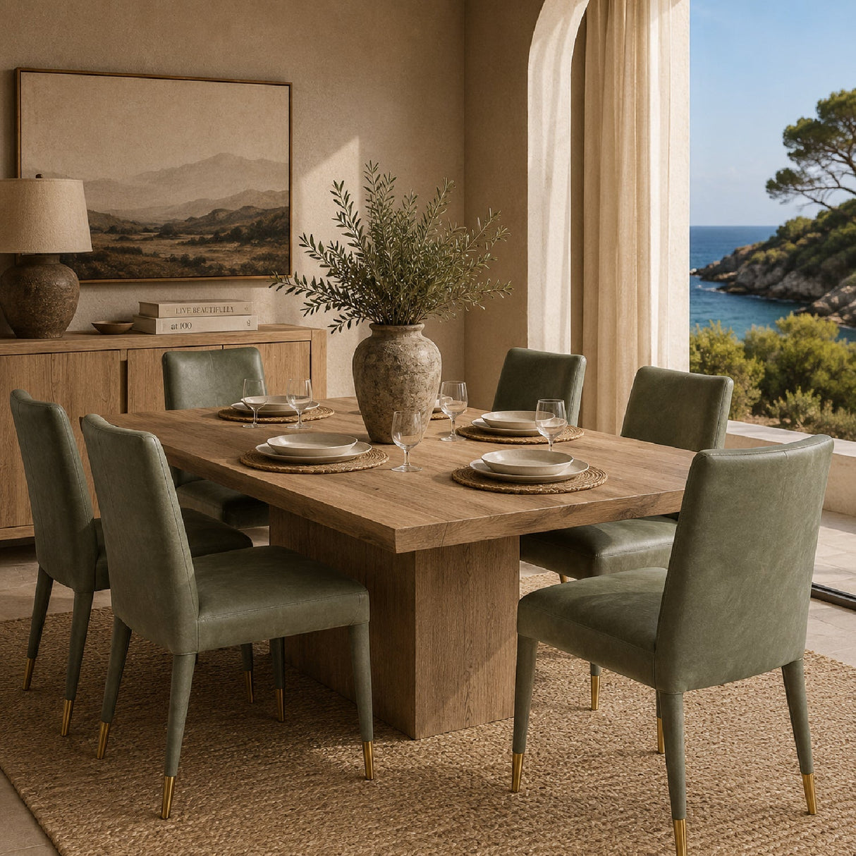 Modern European furniture - Upholstered Dining Chair Set (2) - www.oroa.com