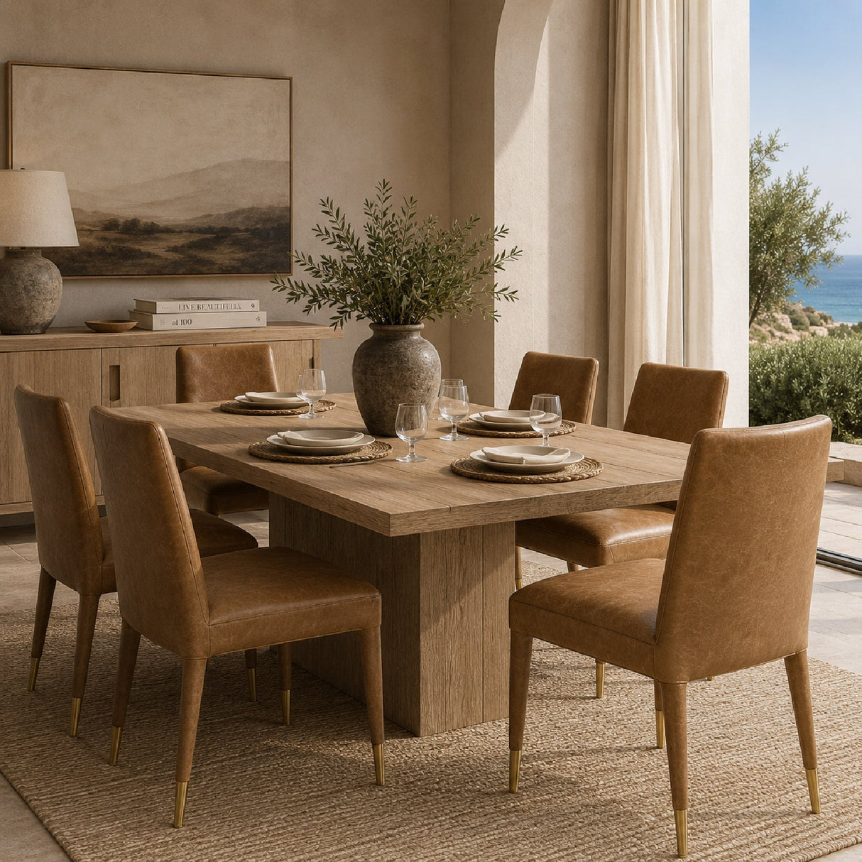 Modern European furniture - Upholstered Dining Chair Set (2) - www.oroa.com