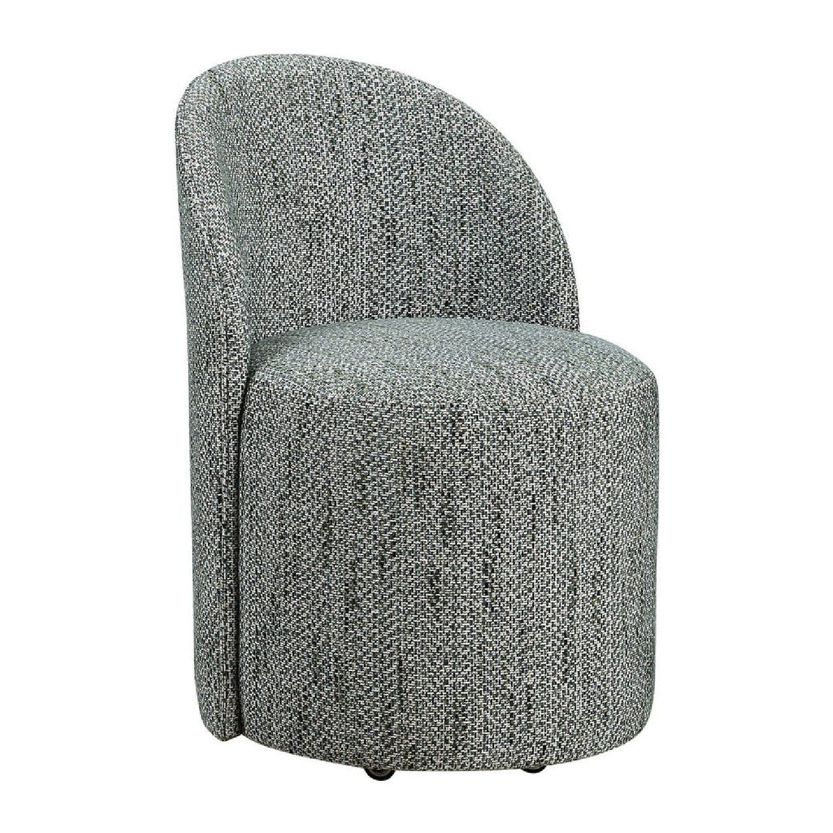 Modern European furniture - Chenille Caster Swivel Dining Chair - www.oroa.com