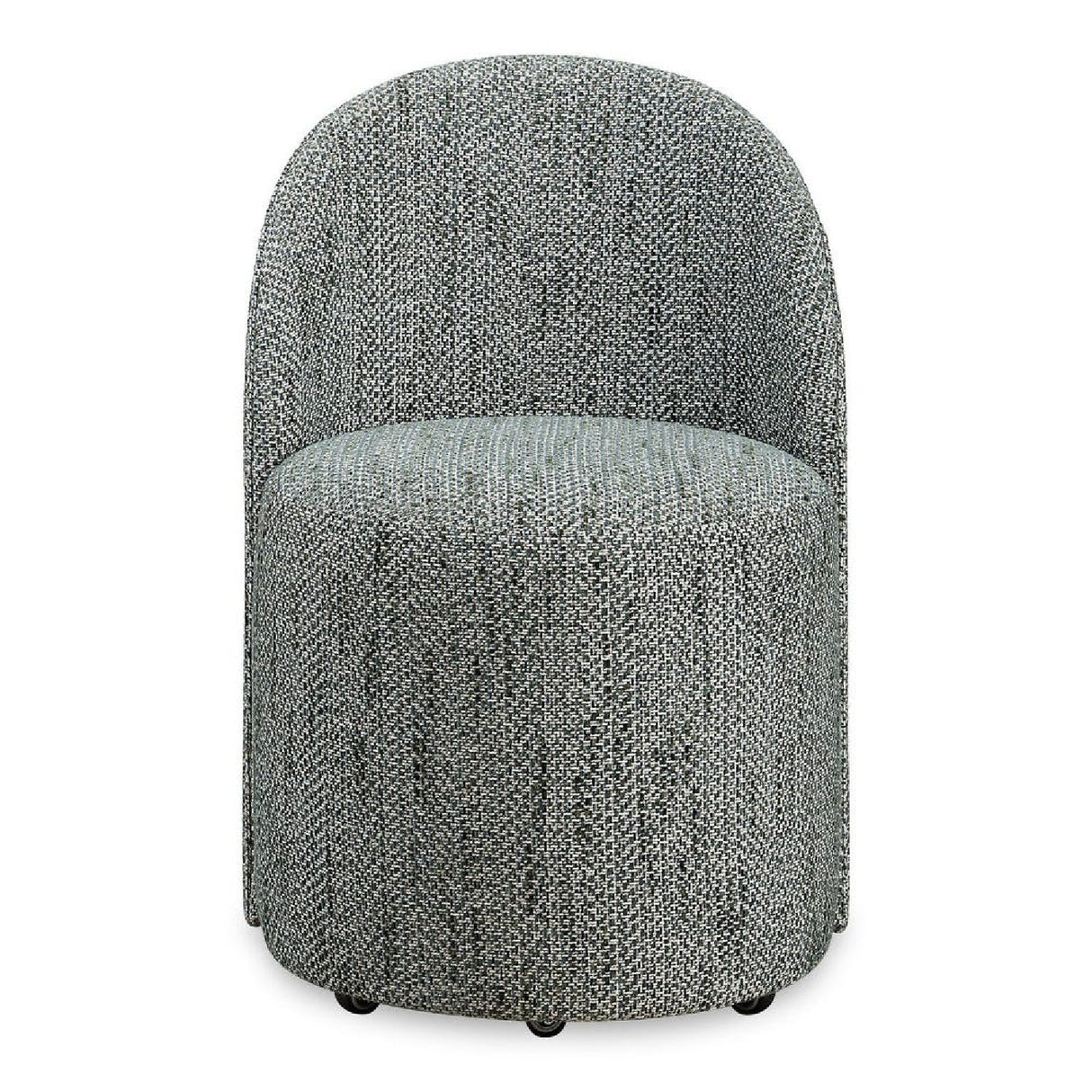 Modern European furniture - Chenille Caster Swivel Dining Chair - www.oroa.com