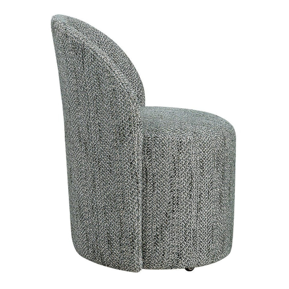 Modern European furniture - Chenille Caster Swivel Dining Chair - www.oroa.com