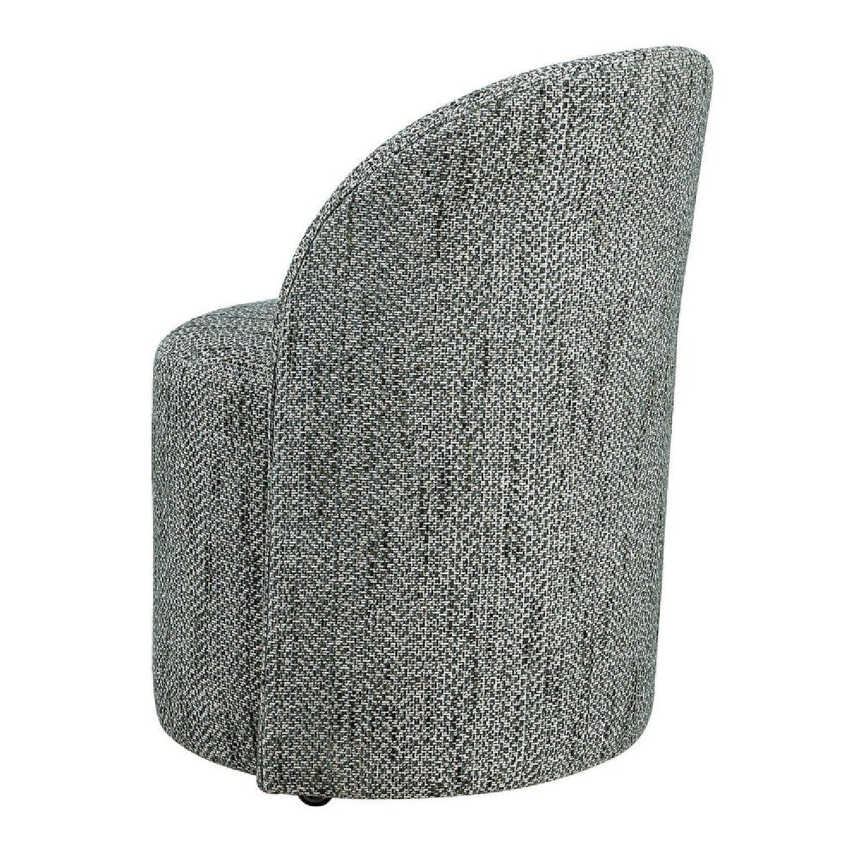 Modern European furniture - Chenille Caster Swivel Dining Chair - www.oroa.com