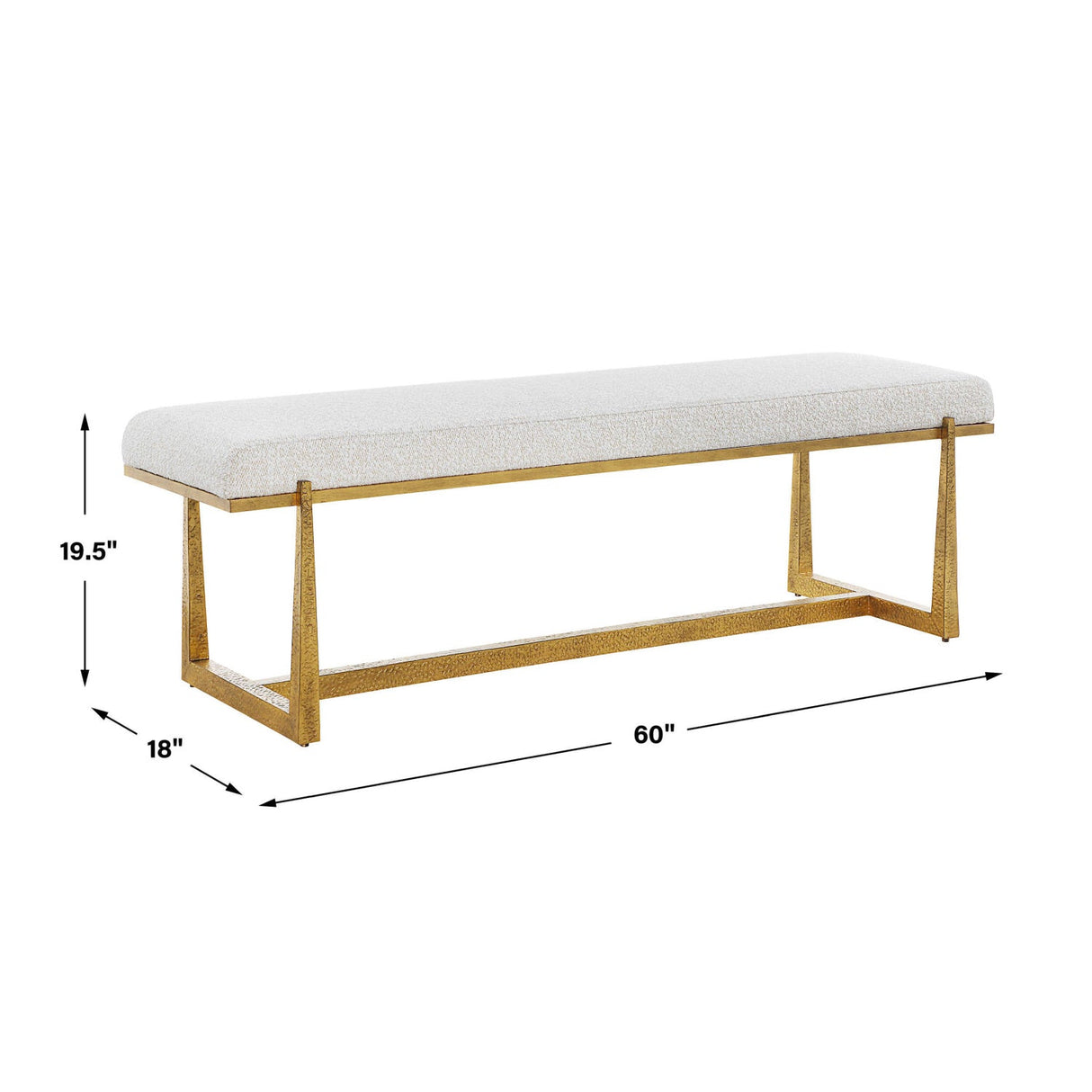 Modern European furniture - Upholstered Wool-Inspired Bench - www.oroa.com