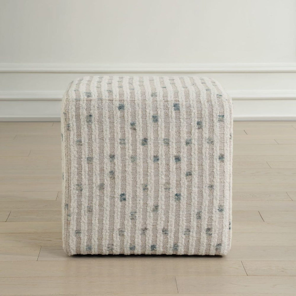 Modern European furniture - Chenille Cube Ottoman - www.oroa.com