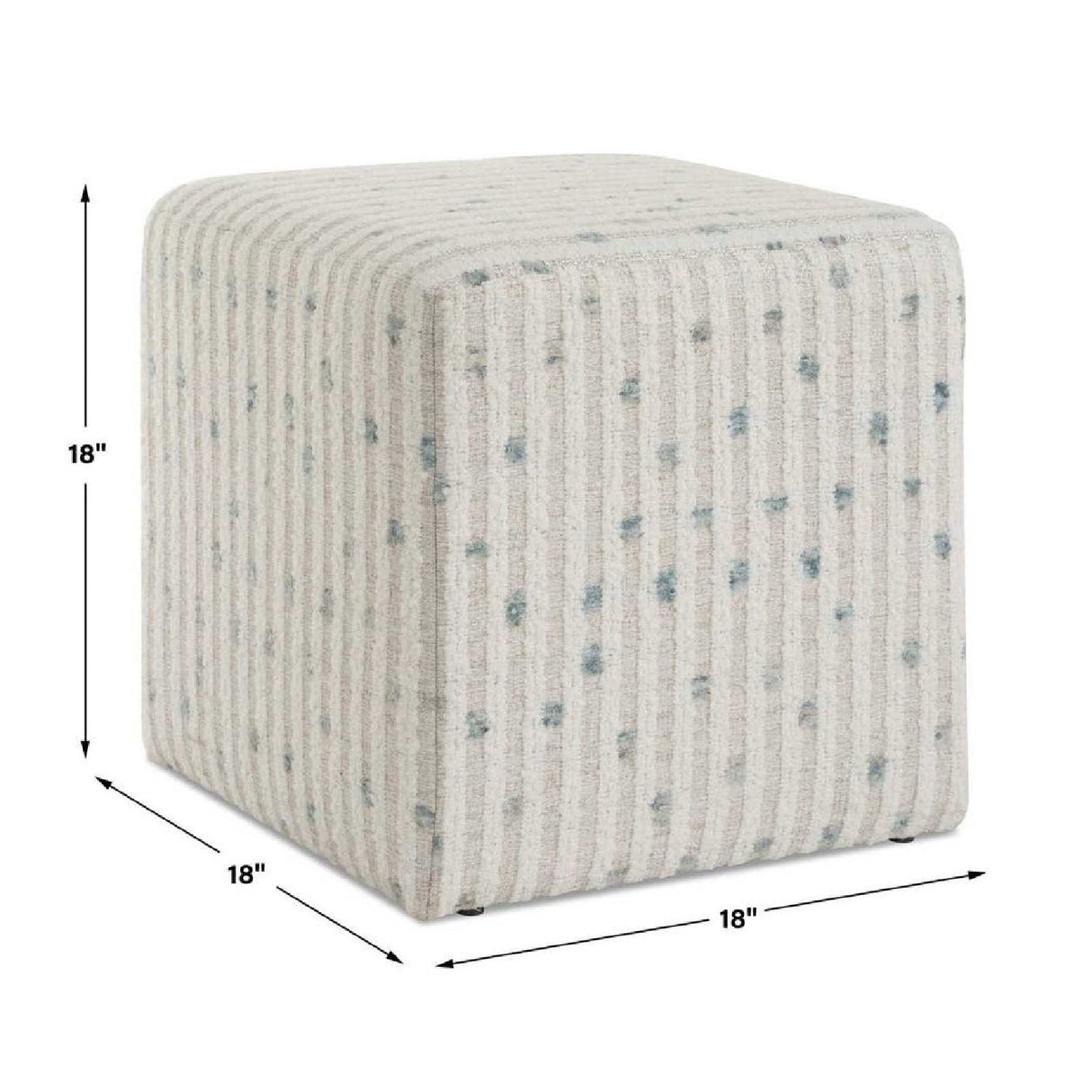 Modern European furniture - Chenille Cube Ottoman - www.oroa.com