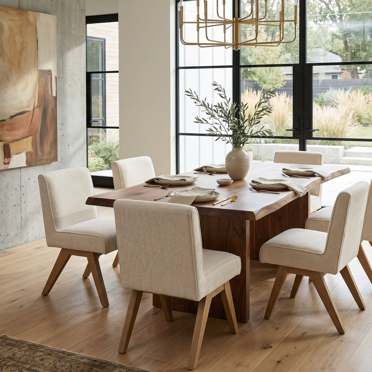Modern European furniture - Oak Framed Padded Dining Chair - www.oroa.com