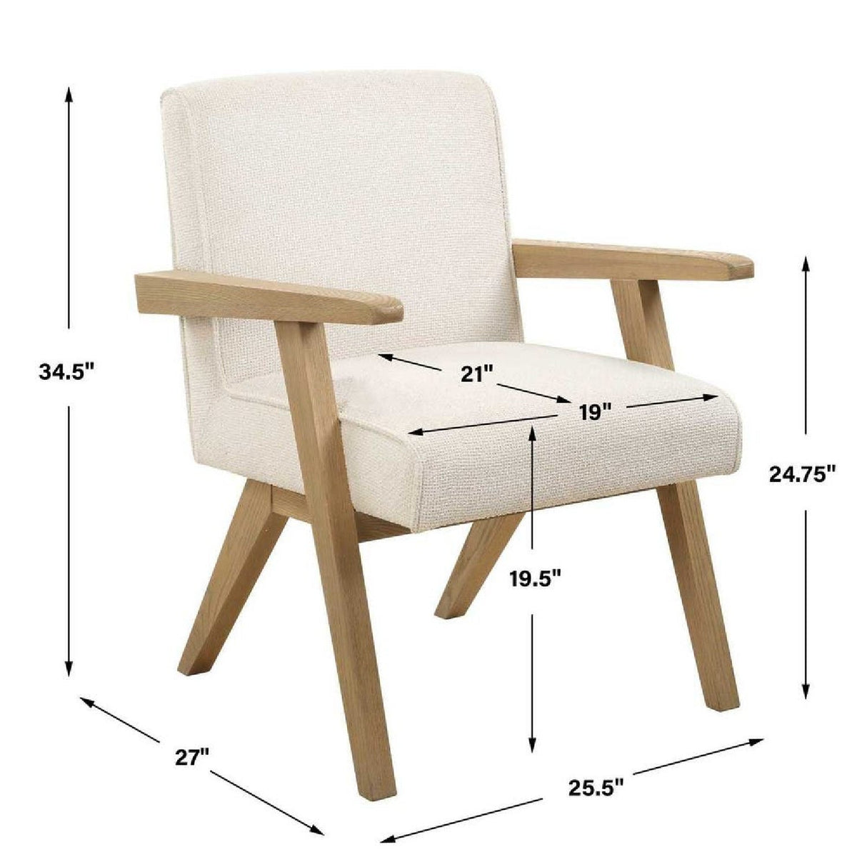 Modern European furniture - Oak Framed Padded Dining Chair - www.oroa.com