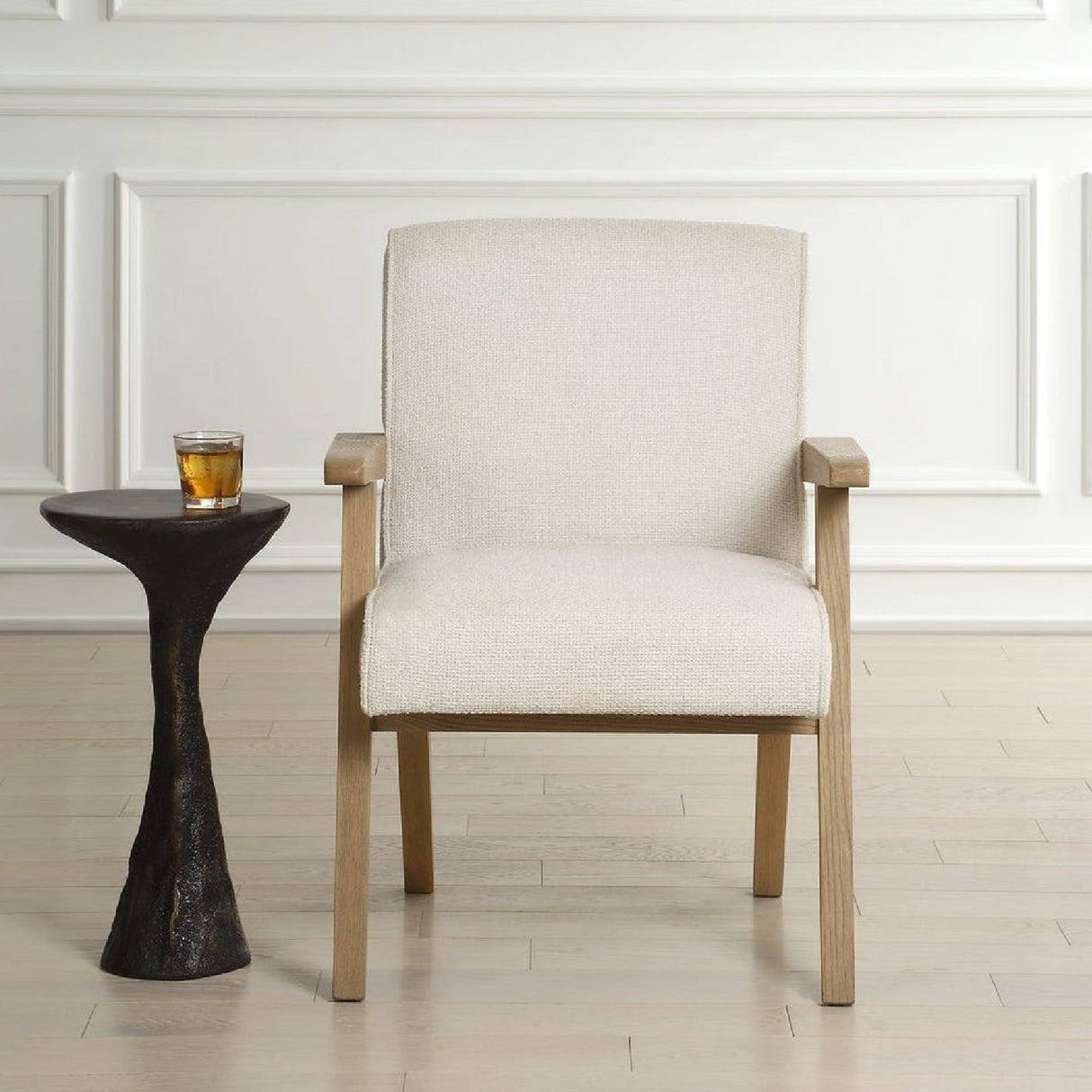 Modern European furniture - Oak Framed Padded Dining Chair - www.oroa.com