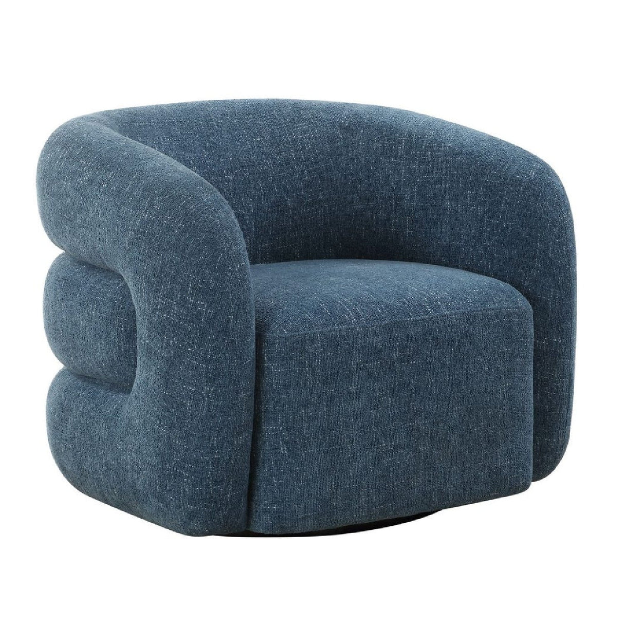 Blue Chenille Swivel Chair by Uttermost Junie