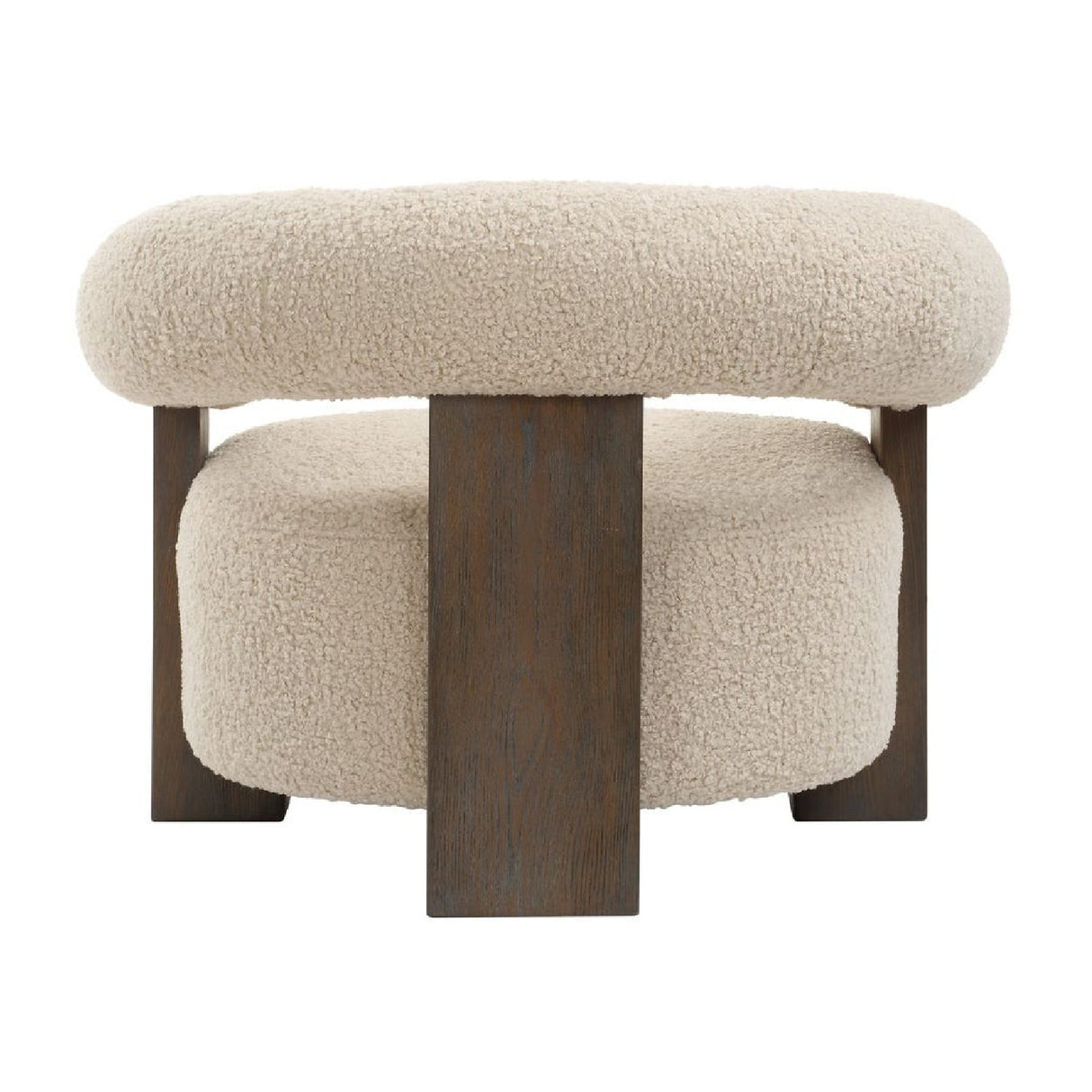 White Shearling T-Back Accent Chair | Oroa.com