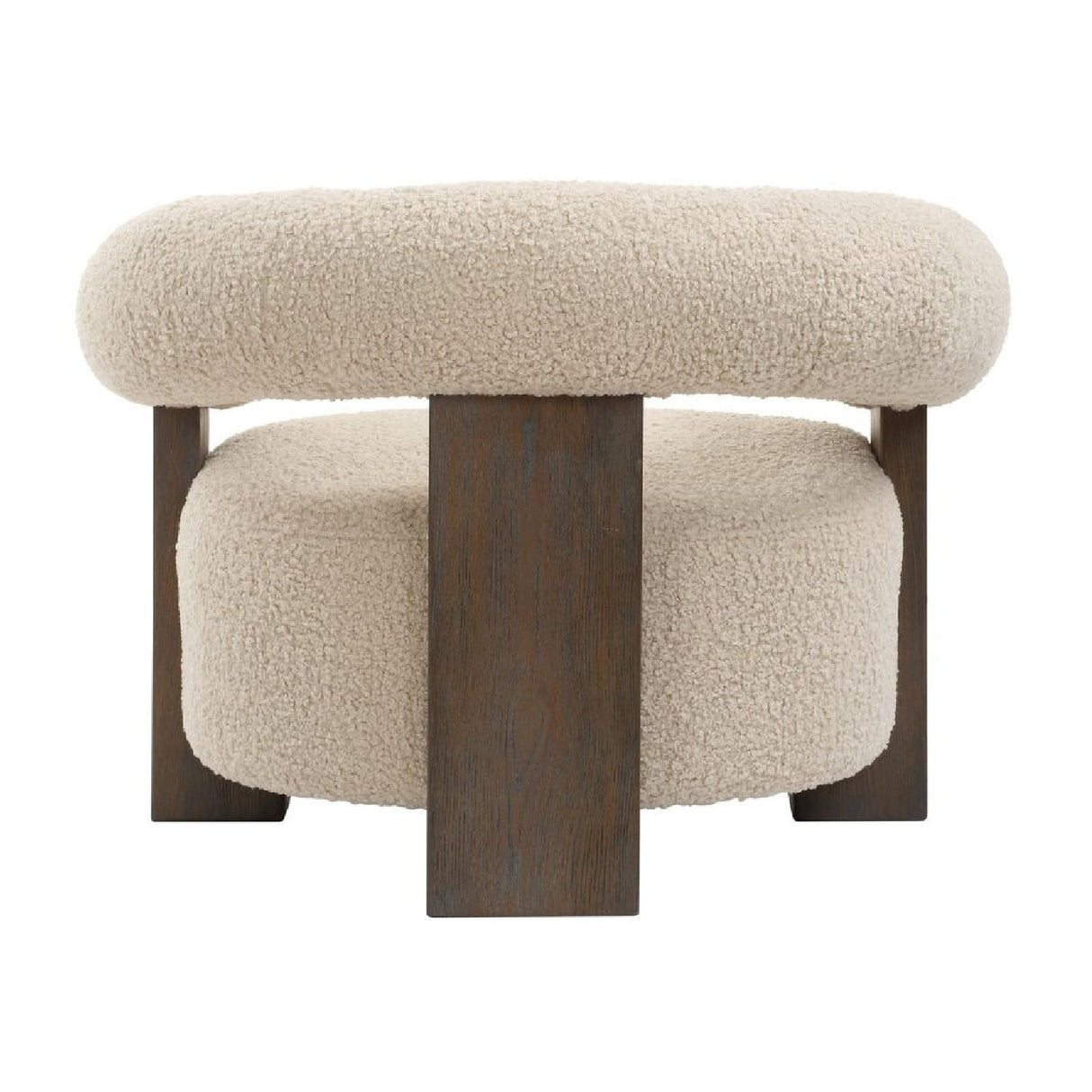 White Shearling T-Back Accent Chair by Uttermost Lennox, alternate view 5