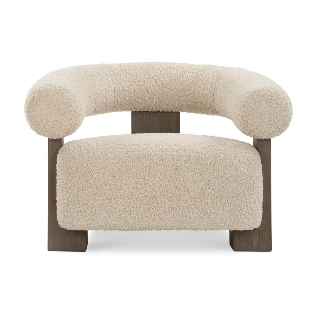 White Shearling T-Back Accent Chair by Uttermost Lennox