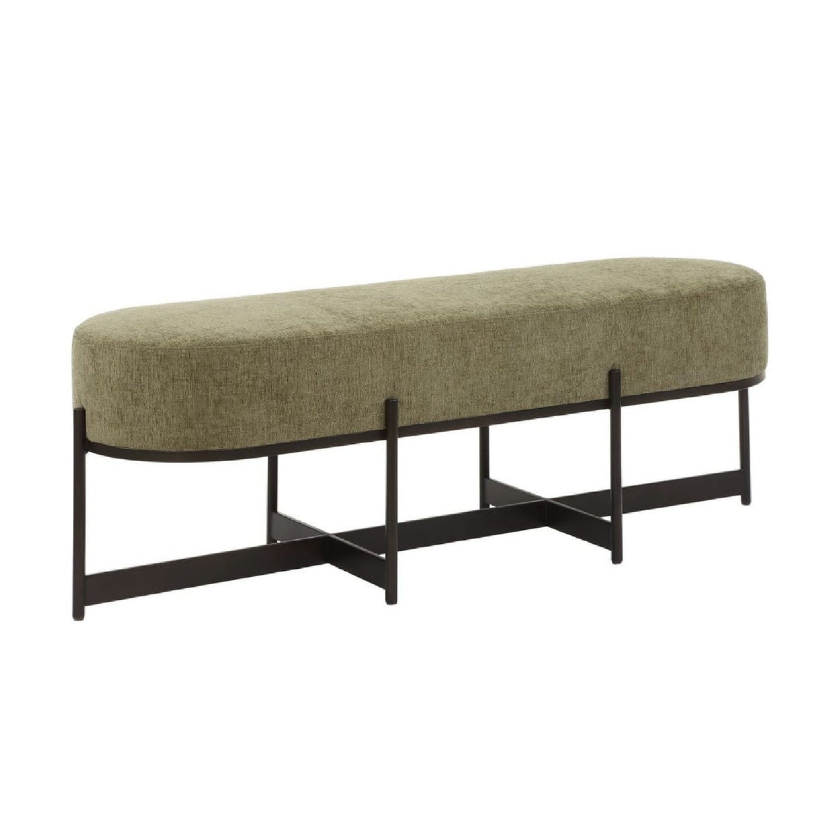 Green Upholstered Bench by Uttermost Merino, alternate view 3