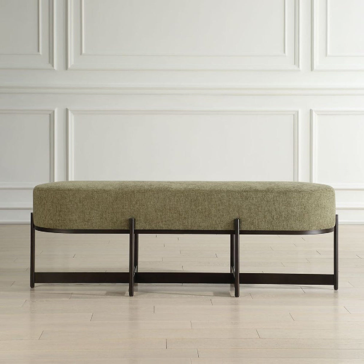 Green Upholstered Bench by Uttermost Merino, alternate view 7