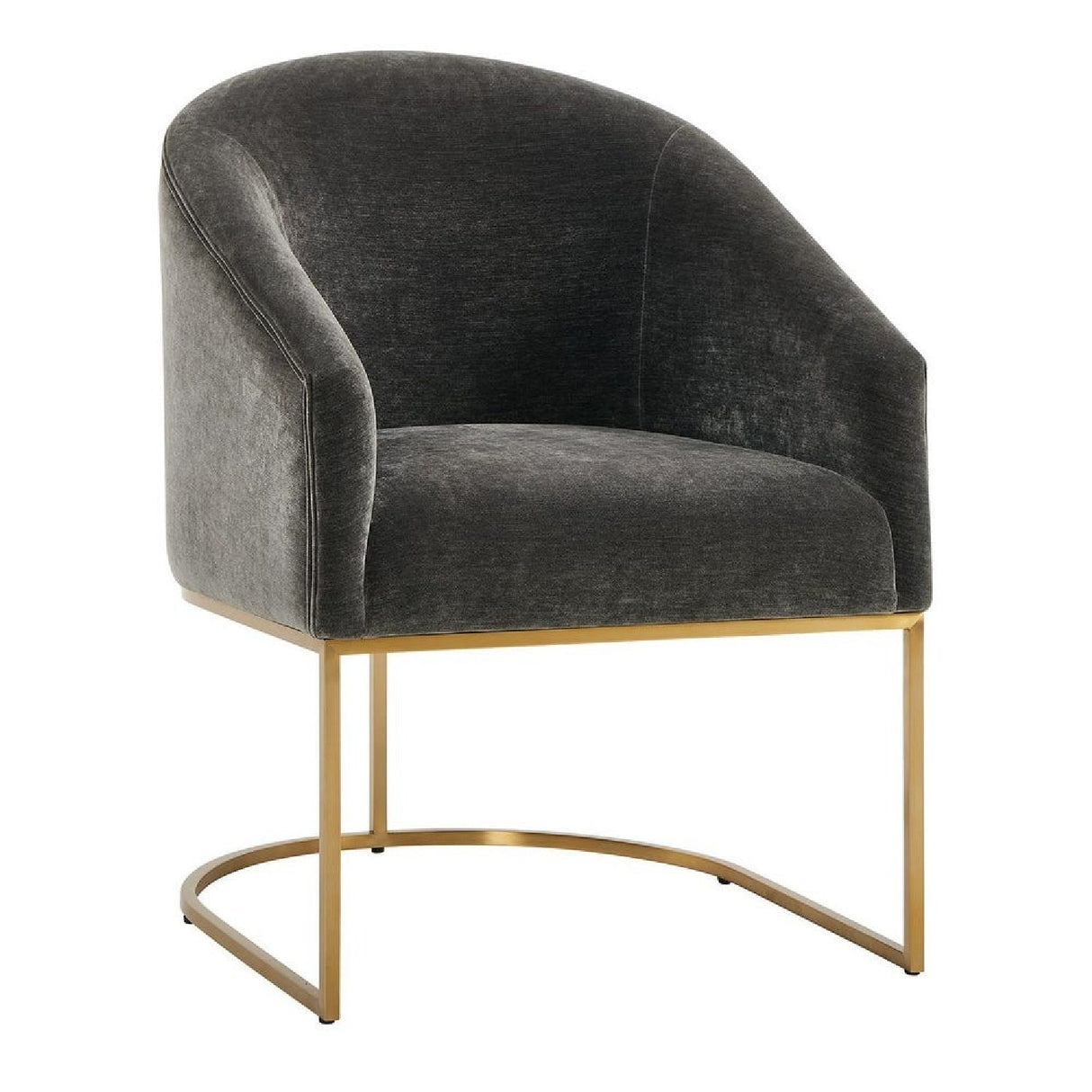 Black Velvet Cantilevered Dining Chair by Uttermost Hanni