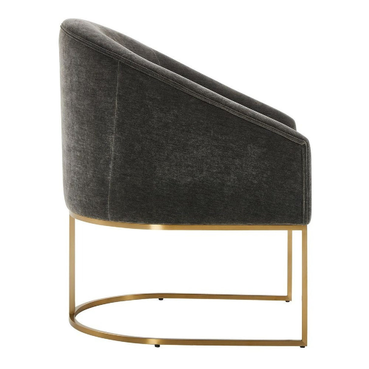 Black Velvet Cantilevered Dining Chair by Uttermost Hanni, alternate view 4