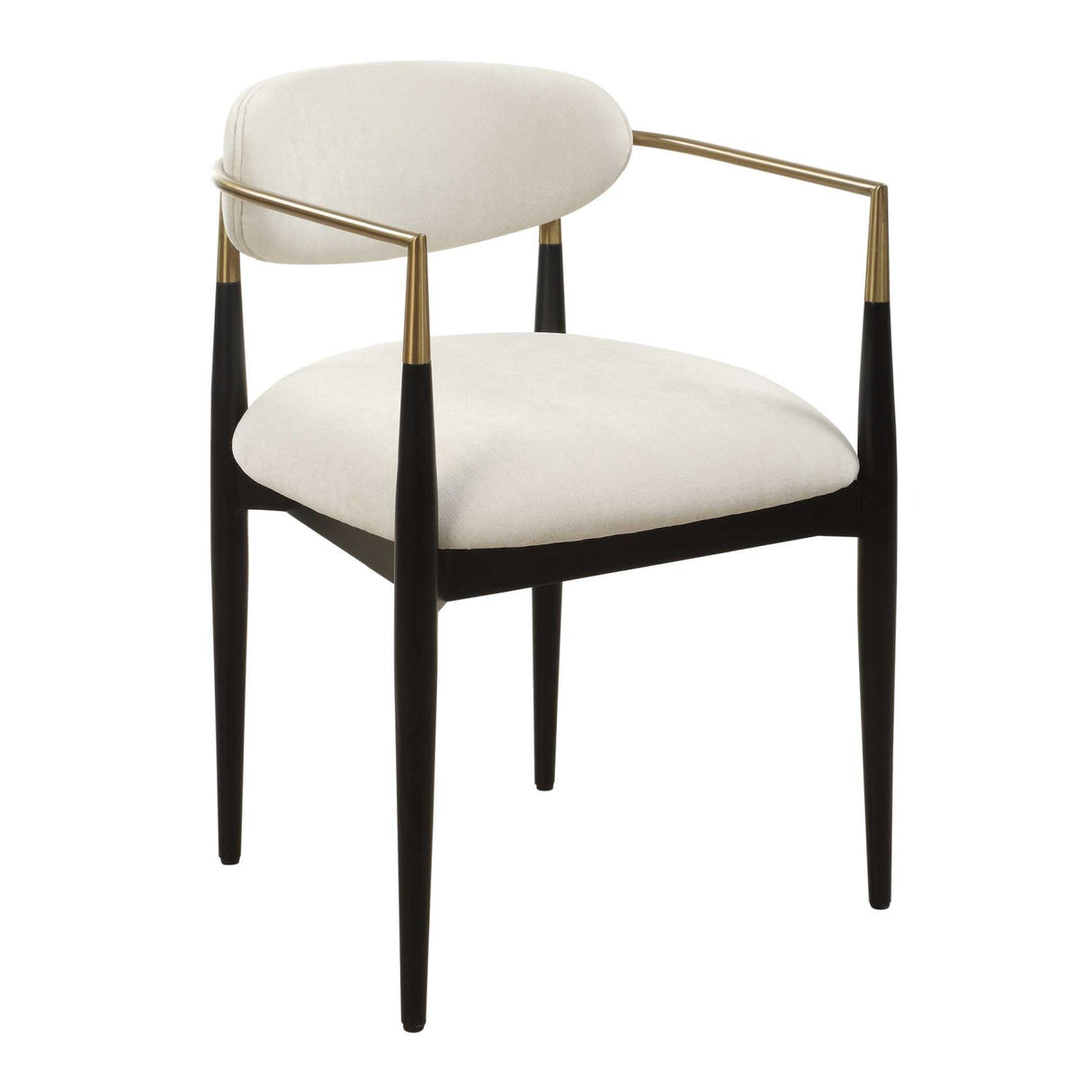 Modern European furniture - White Velvet Dining Chair - www.oroa.com