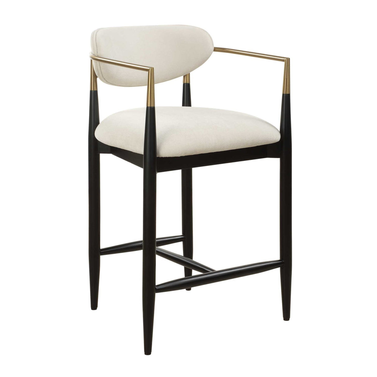 Modern European furniture - White Velvet Counter Stool - www.oroa.com