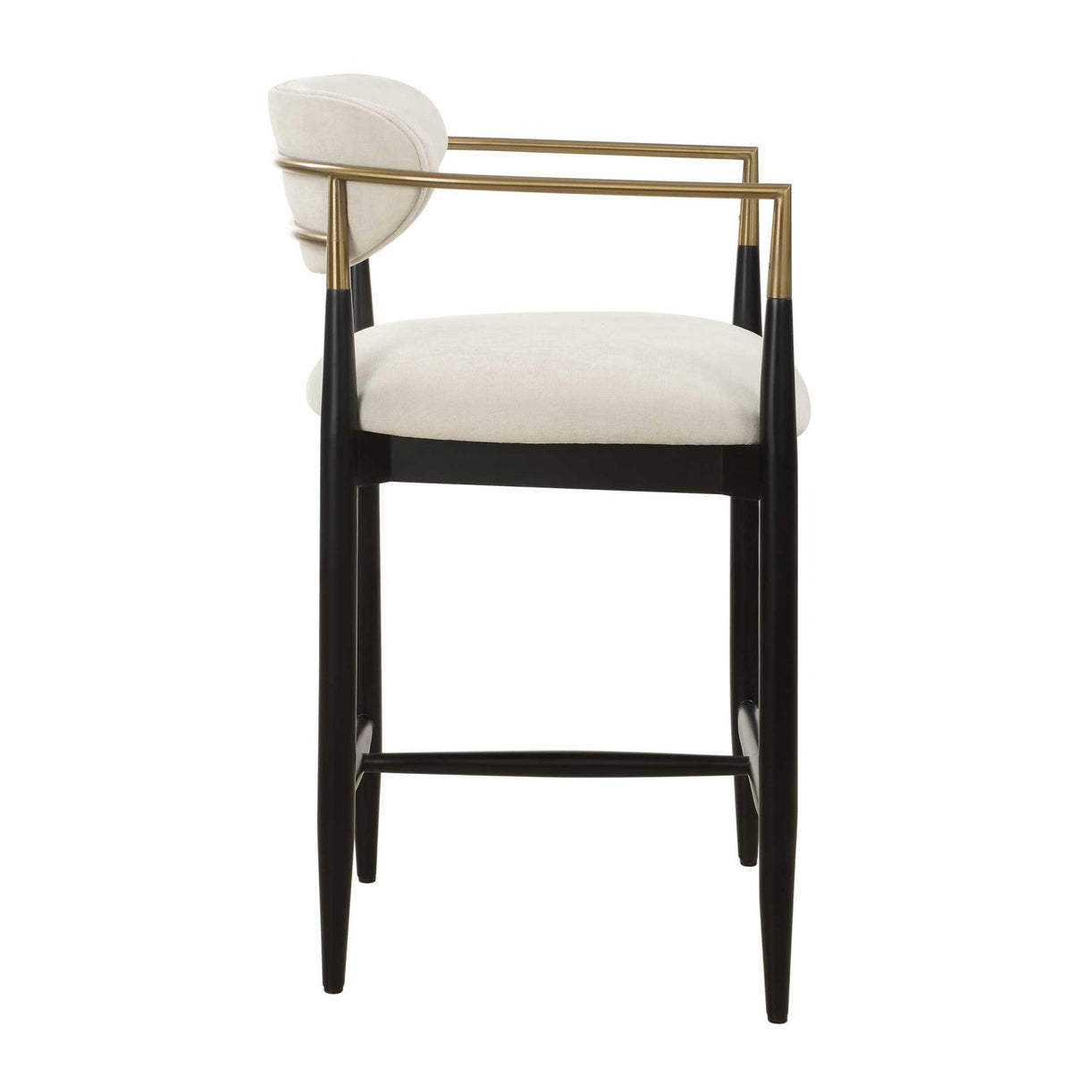 Modern European furniture - White Velvet Counter Stool - www.oroa.com
