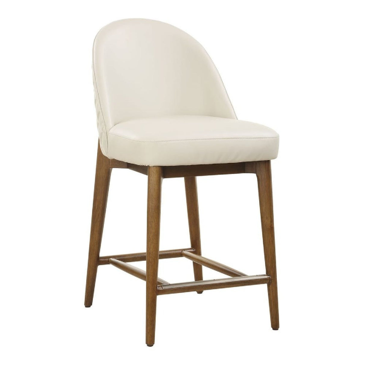 Cream Leather Inspired Counter Stool by Uttermost Stitches