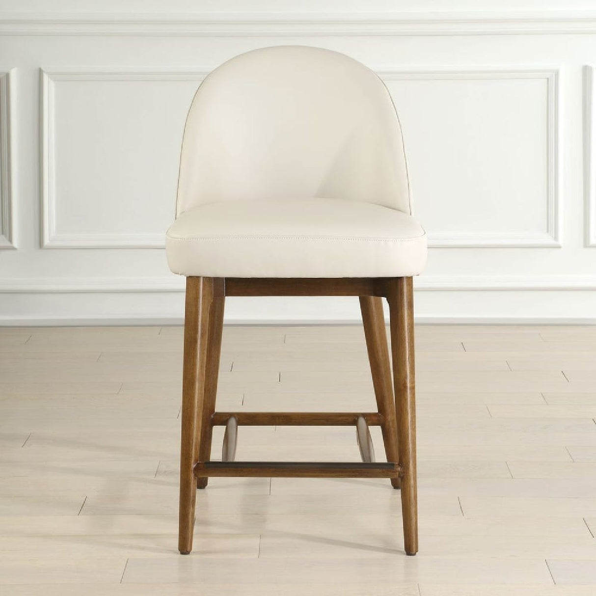 Cream Leather Inspired Counter Stool by Uttermost Stitches, alternate view 2