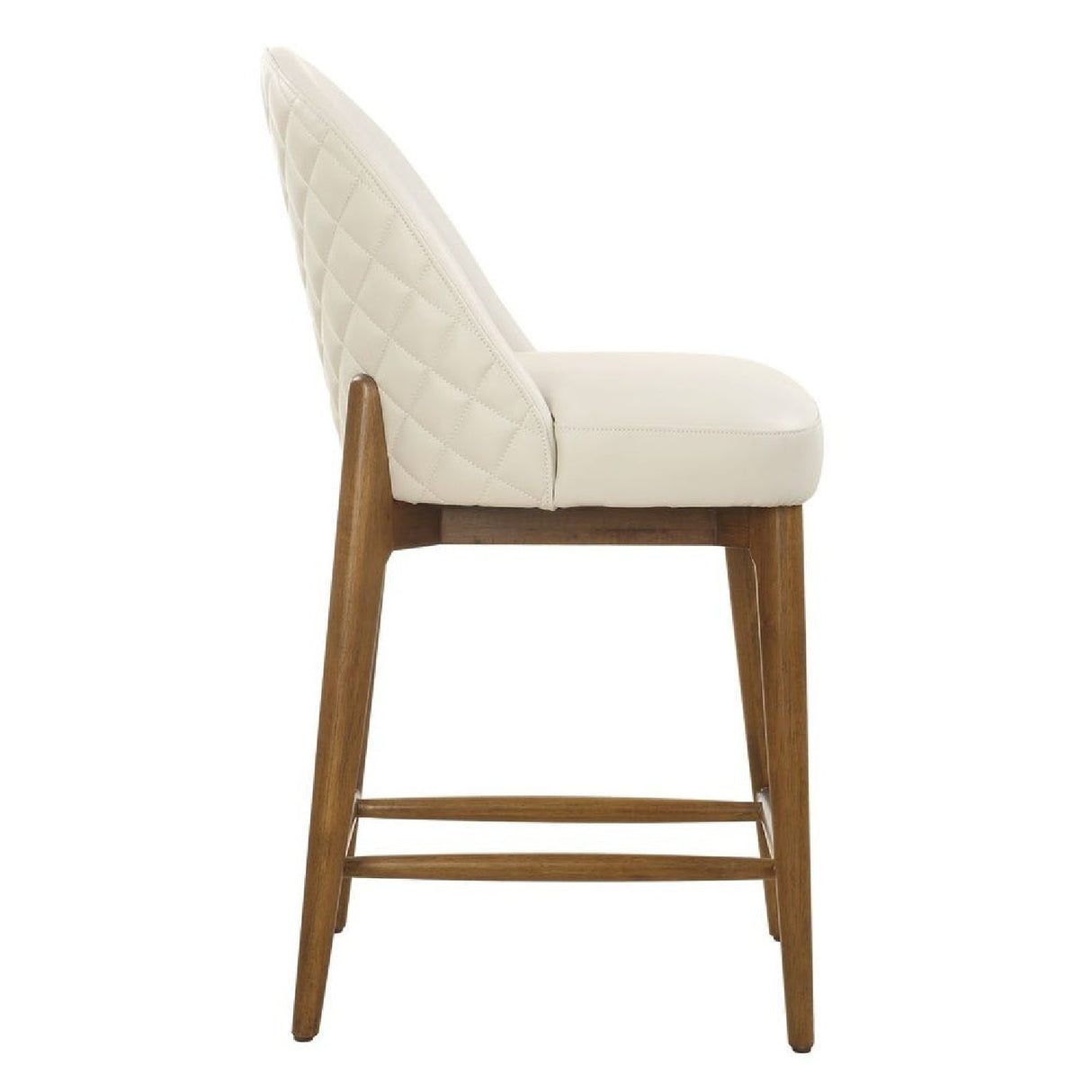 Cream Leather Inspired Counter Stool by Uttermost Stitches, alternate view 4