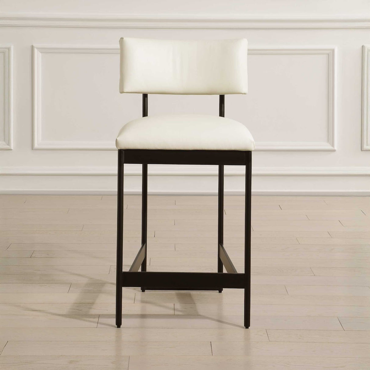 Modern European furniture - White Leather Counter Stool - www.oroa.com