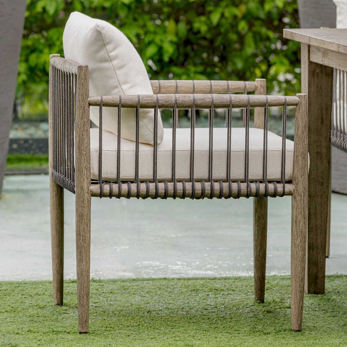 Gray Mahogany Outdoor Dining Chair by Uttermost Borneo, alternate view 11