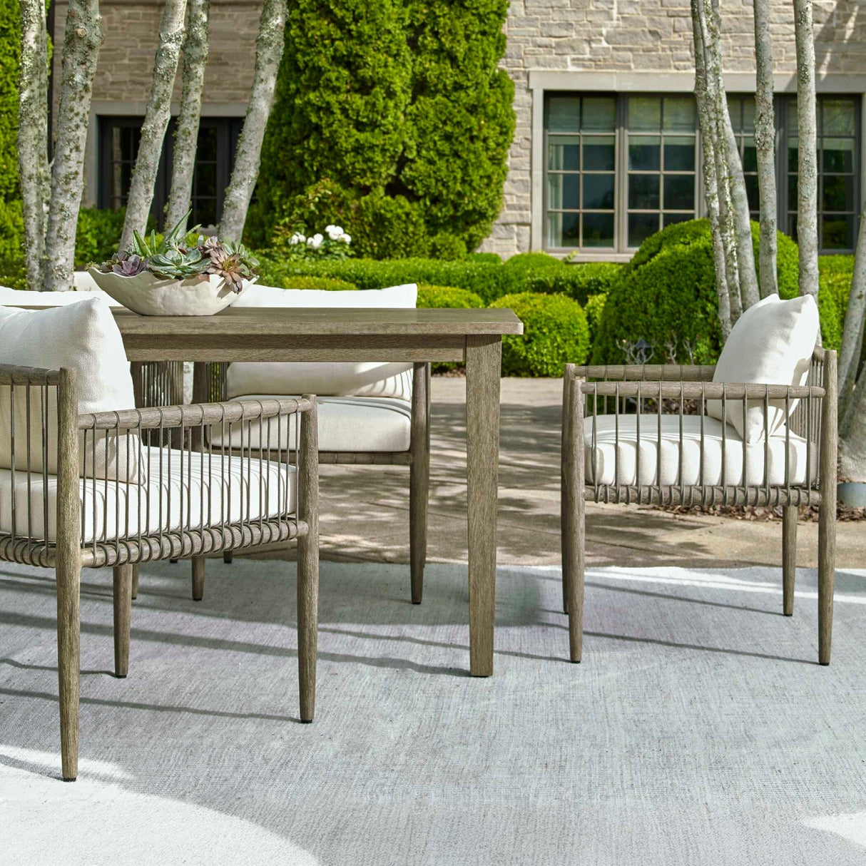 Gray Mahogany Outdoor Dining Chair by Uttermost Borneo, alternate view 12