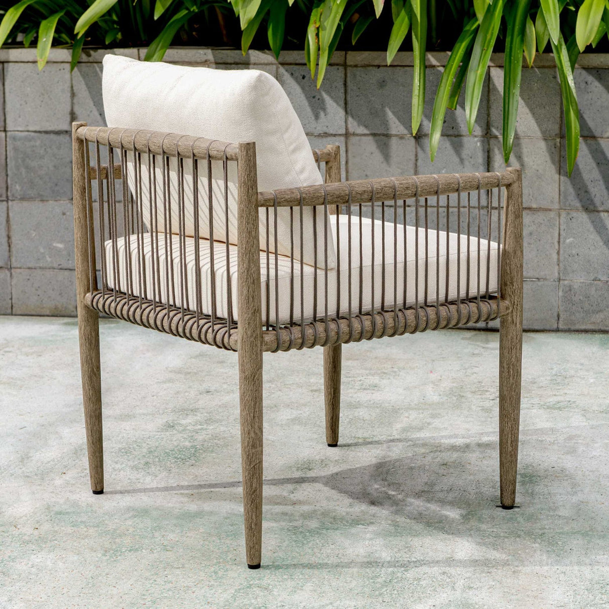 Gray Mahogany Outdoor Dining Chair by Uttermost Borneo, alternate view 13
