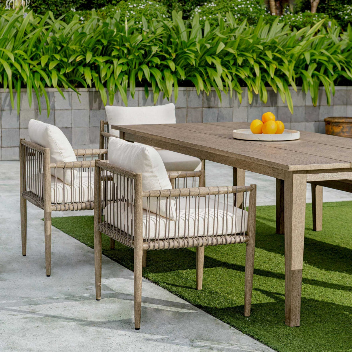 Gray Mahogany Outdoor Dining Chair by Uttermost Borneo, alternate view 14