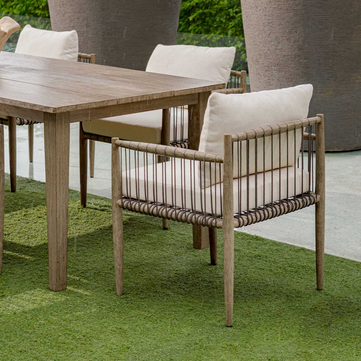 Gray Mahogany Outdoor Dining Chair by Uttermost Borneo, alternate view 15
