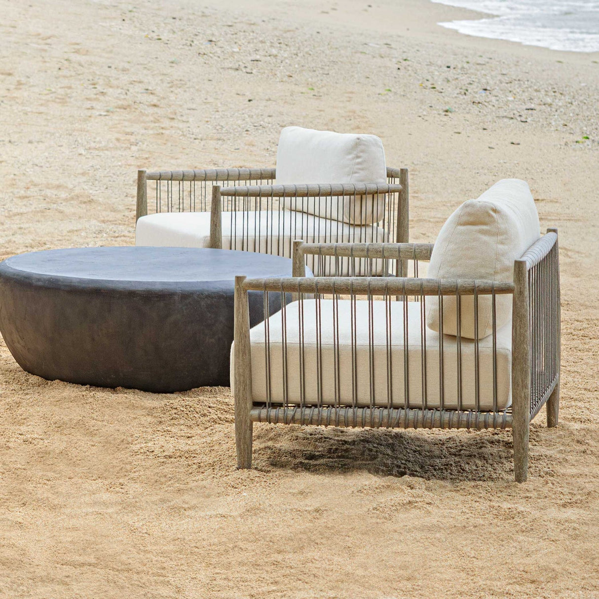 Gray Mahogany Outdoor Lounge Chair by Uttermost Borneo, alternate view 14