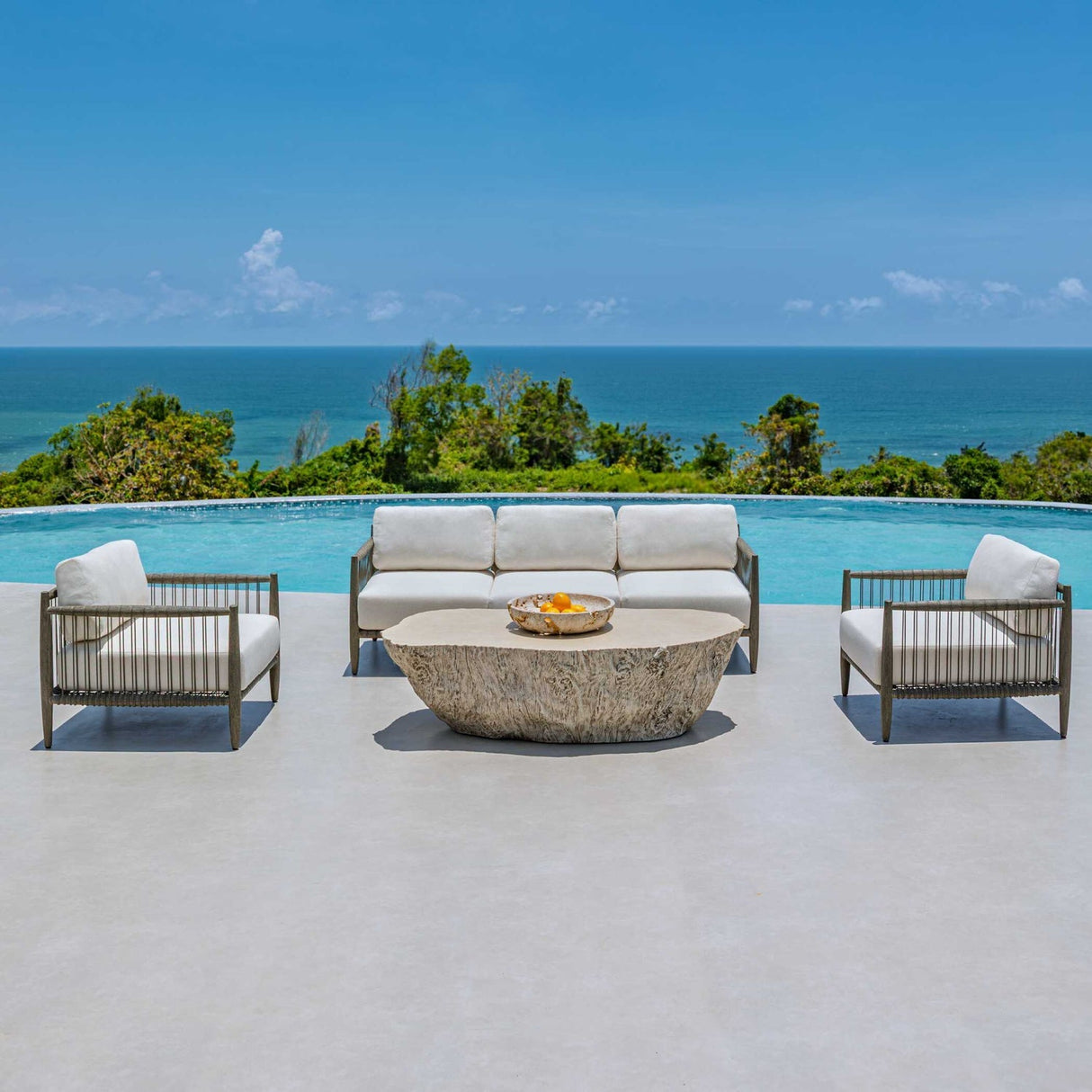 Gray Mahogany Outdoor Lounge Chair by Uttermost Borneo, alternate view 18