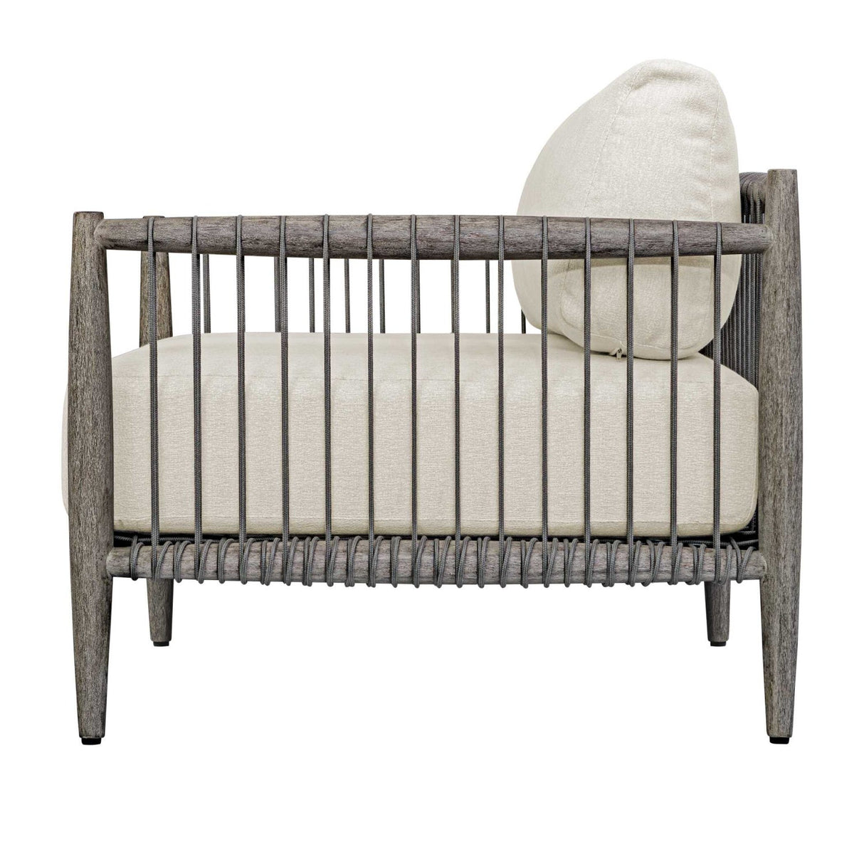 Gray Mahogany Outdoor Lounge Chair by Uttermost Borneo, alternate view 4