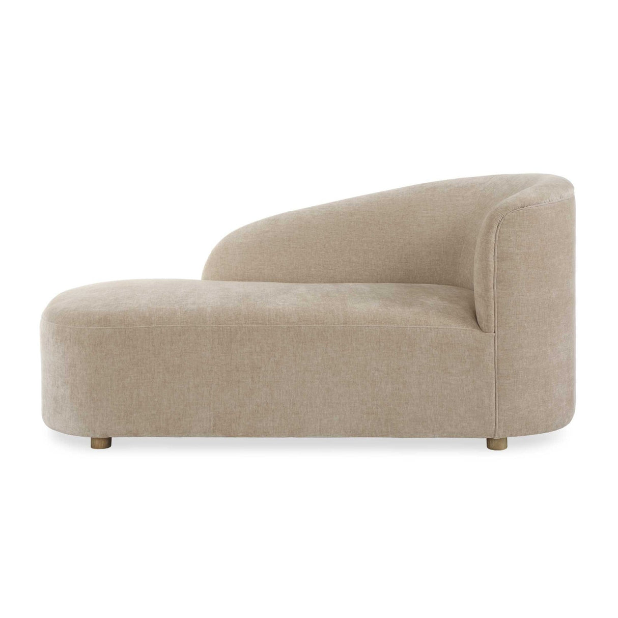 Modern European furniture - Beige Velvet Chaise Lounge - www.oroa.com