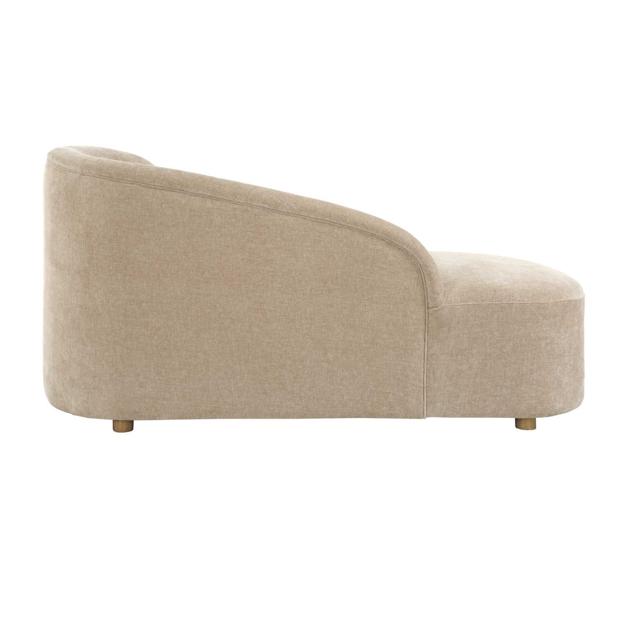 Modern European furniture - Beige Velvet Chaise Lounge - www.oroa.com