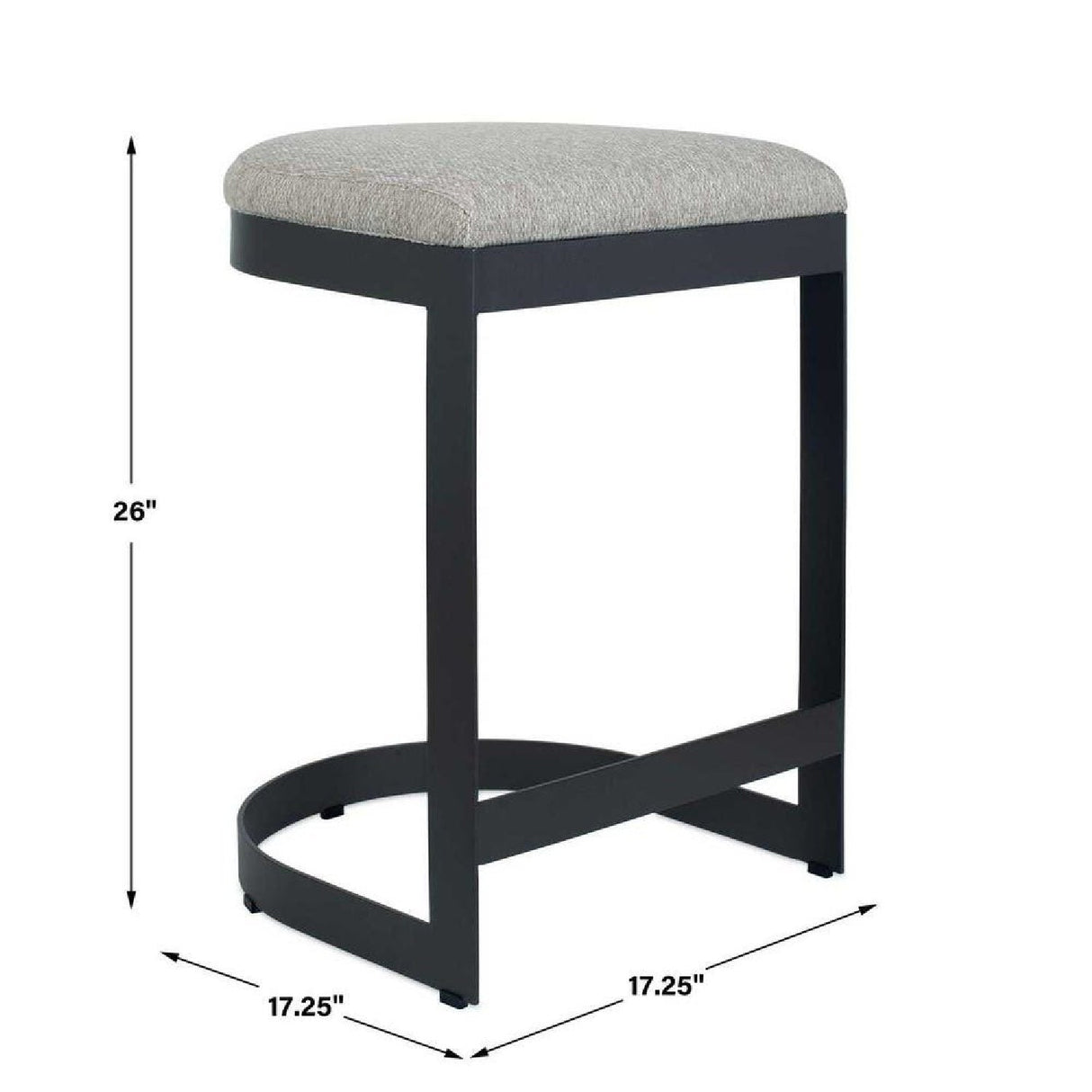 Cantilevered Steel Outdoor Counter Stool by Uttermost Maude, alternate view 8