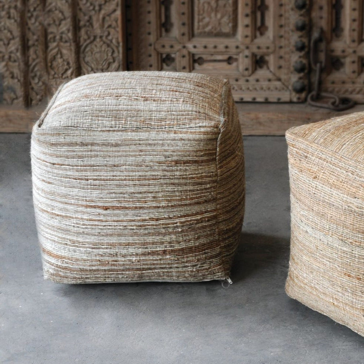 Natural Hemp Fibers Pouf by Uttermost Shiro, alternate view 5