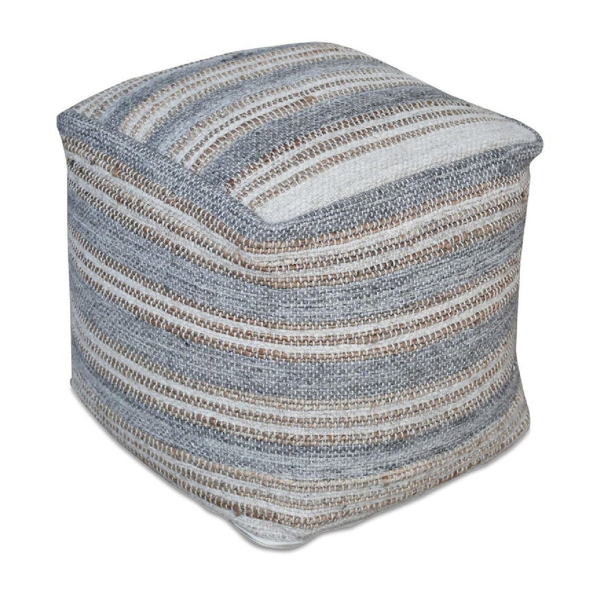 Gray & Cream Fabric Ottoman by Uttermost Mesick