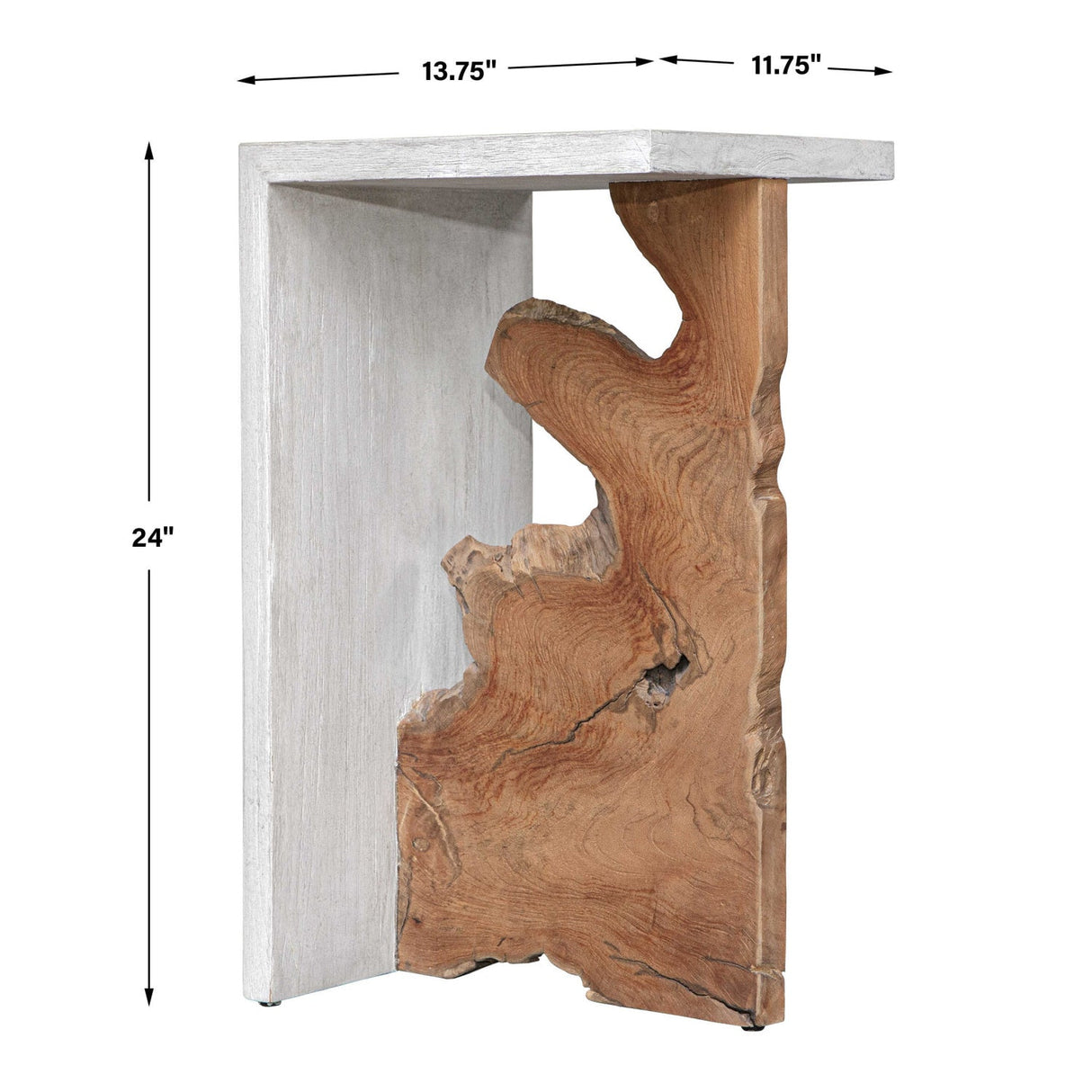 Two-Toned Teak Accent Table by Uttermost Intersect, alternate view 11