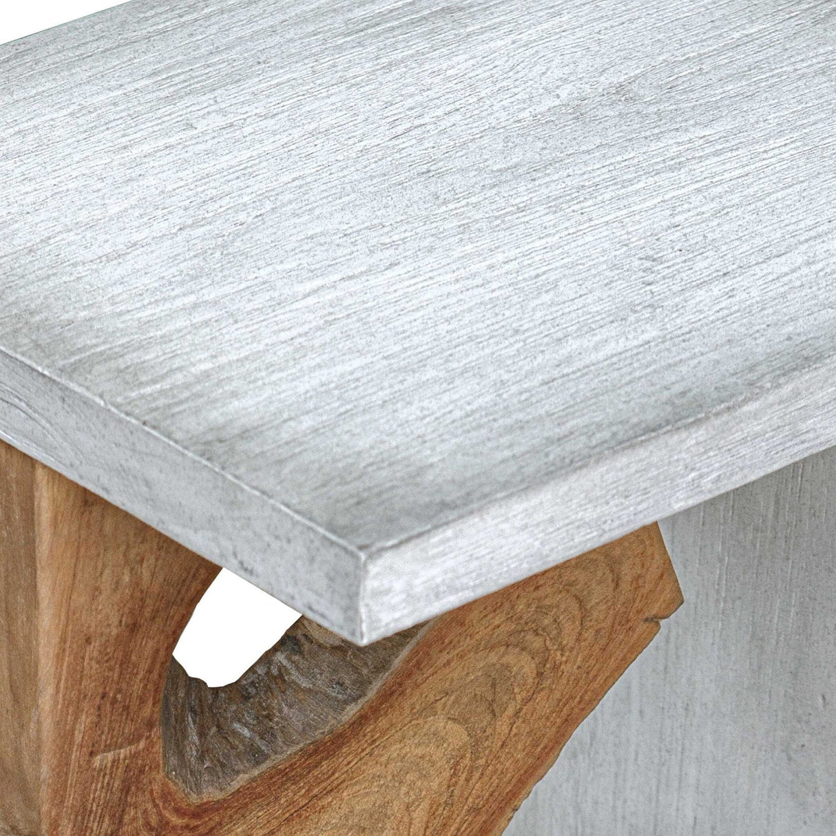 Two-Toned Teak Accent Table by Uttermost Intersect, alternate view 8