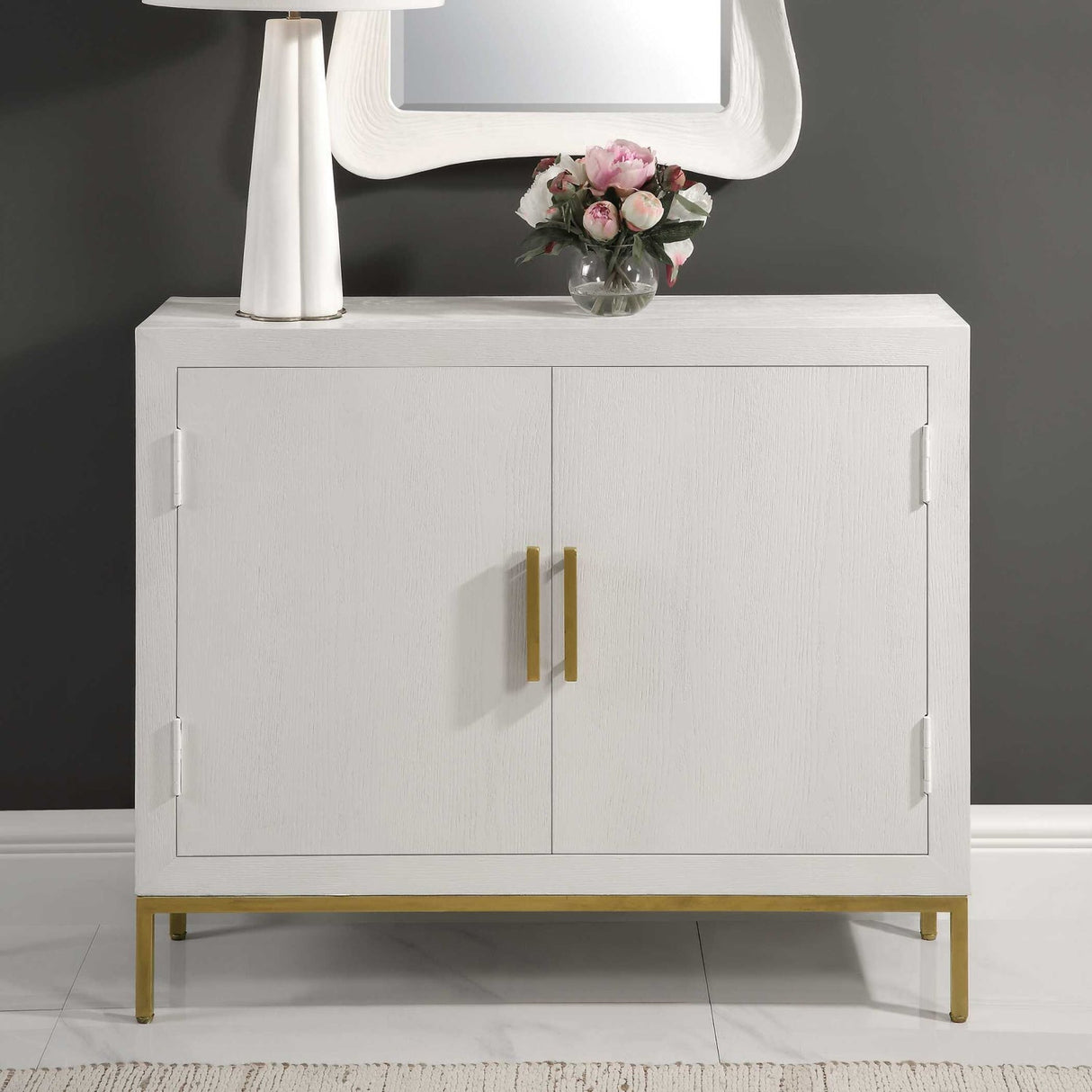 Modern European furniture - 2-Door Oak Veneer Cabinet - www.oroa.com