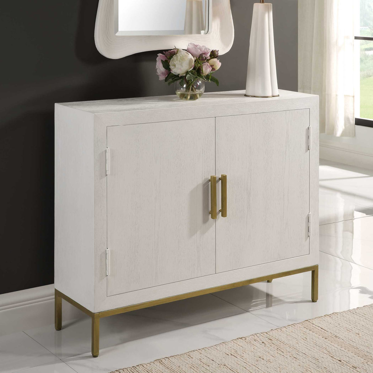2-Door Oak Veneer Cabinet | Oroa.com