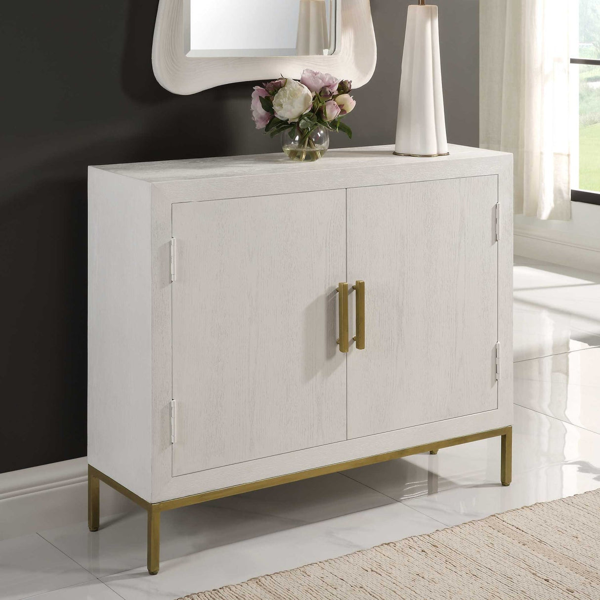 Modern European furniture - 2-Door Oak Veneer Cabinet - www.oroa.com