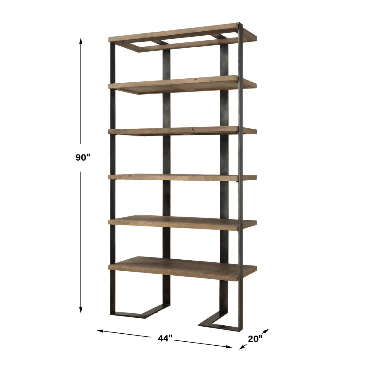 Modern European furniture - Natural Oak 5-Shelf Bookcase - www.oroa.com