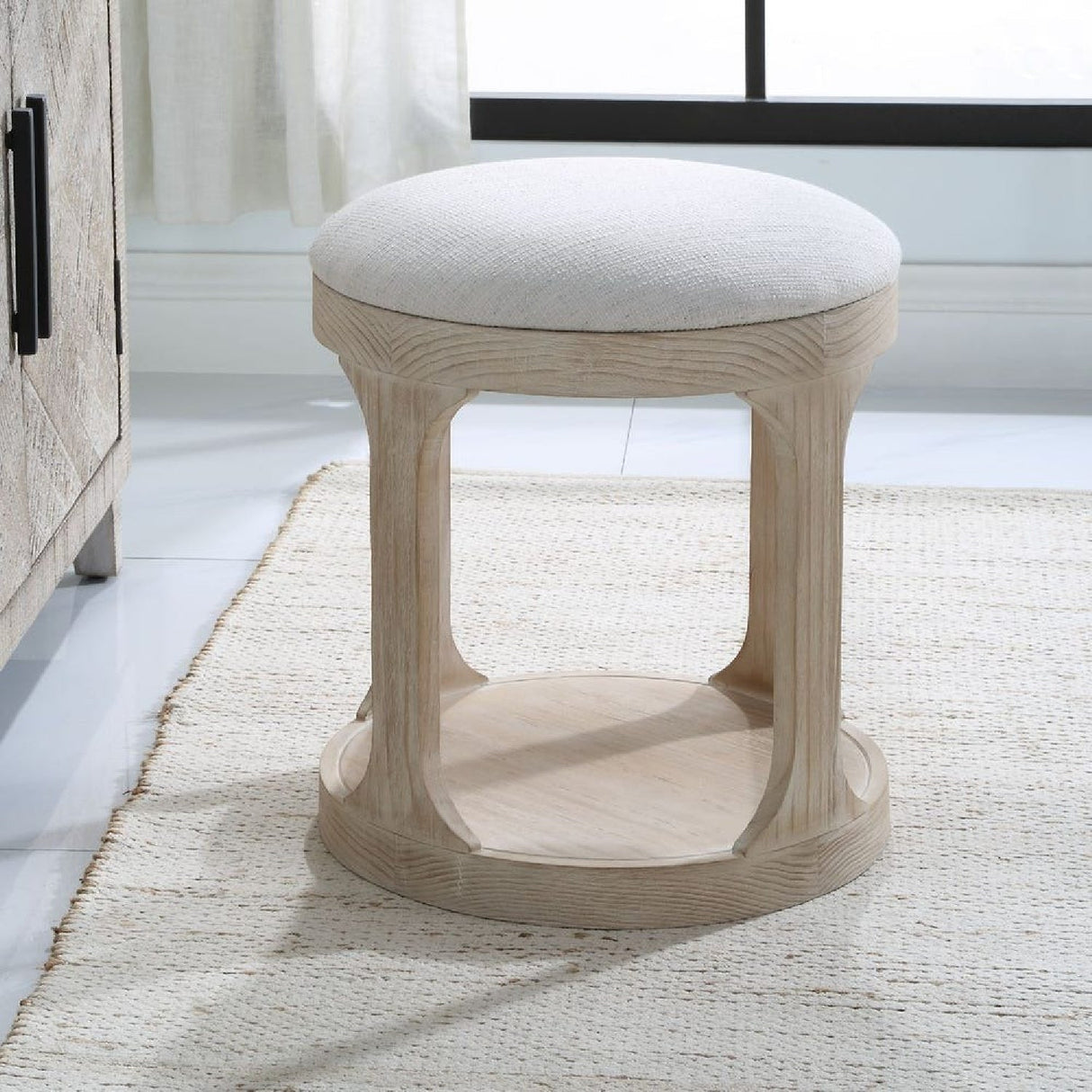 Pine Wood Ottoman by Uttermost Dennen, alternate view 2