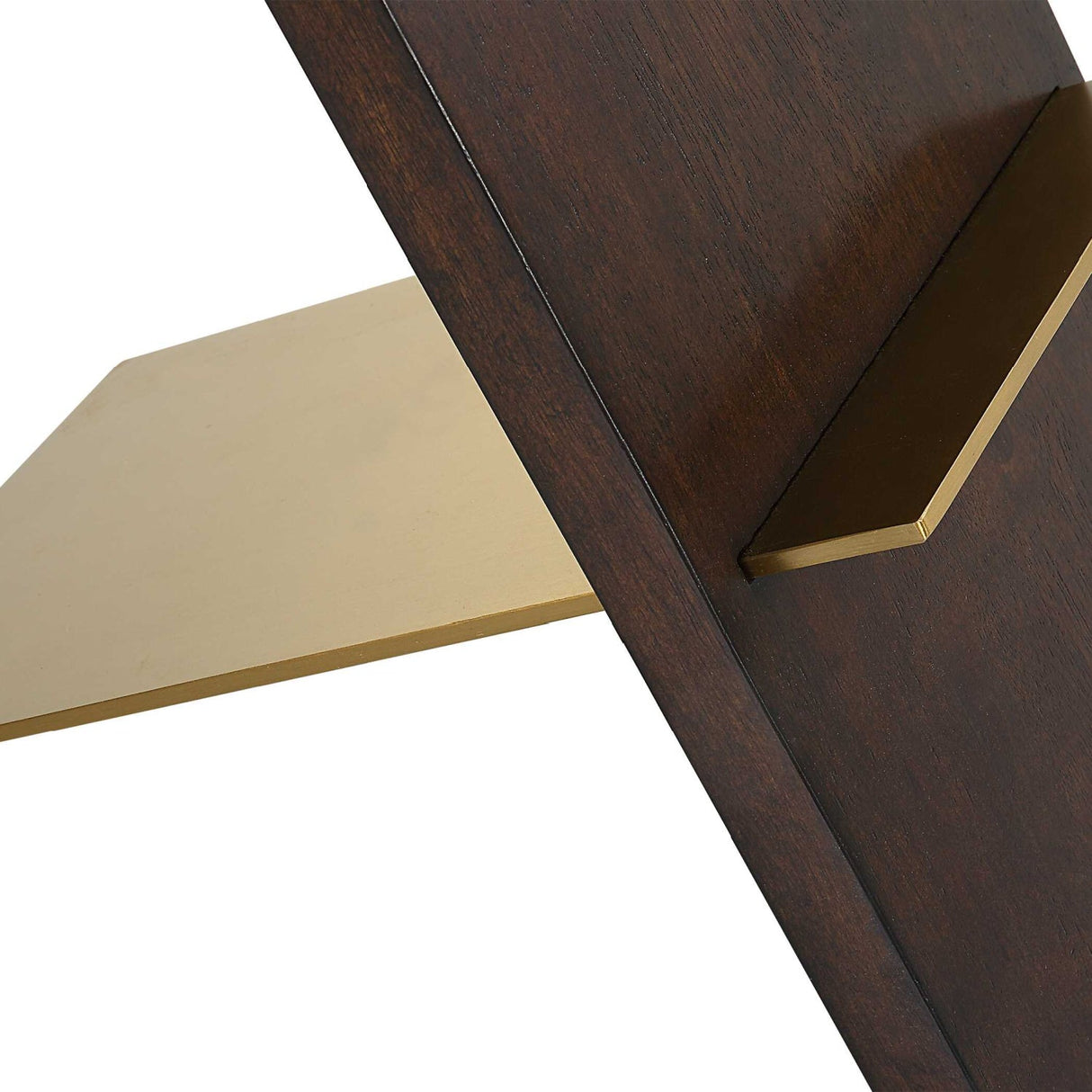 Modern European furniture - Brown Wooden Slanted Accent Table - www.oroa.com