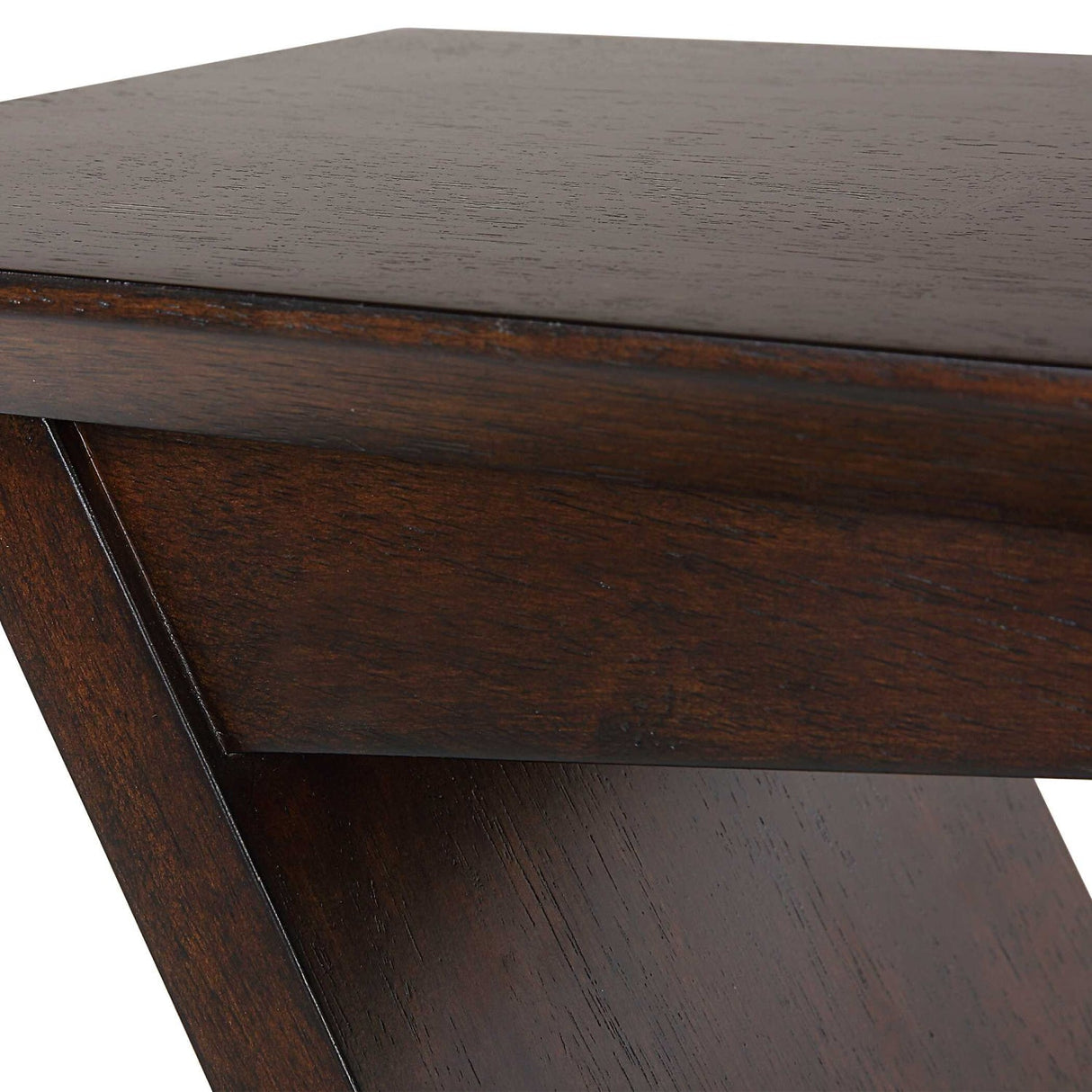 Modern European furniture - Brown Wooden Slanted Accent Table - www.oroa.com
