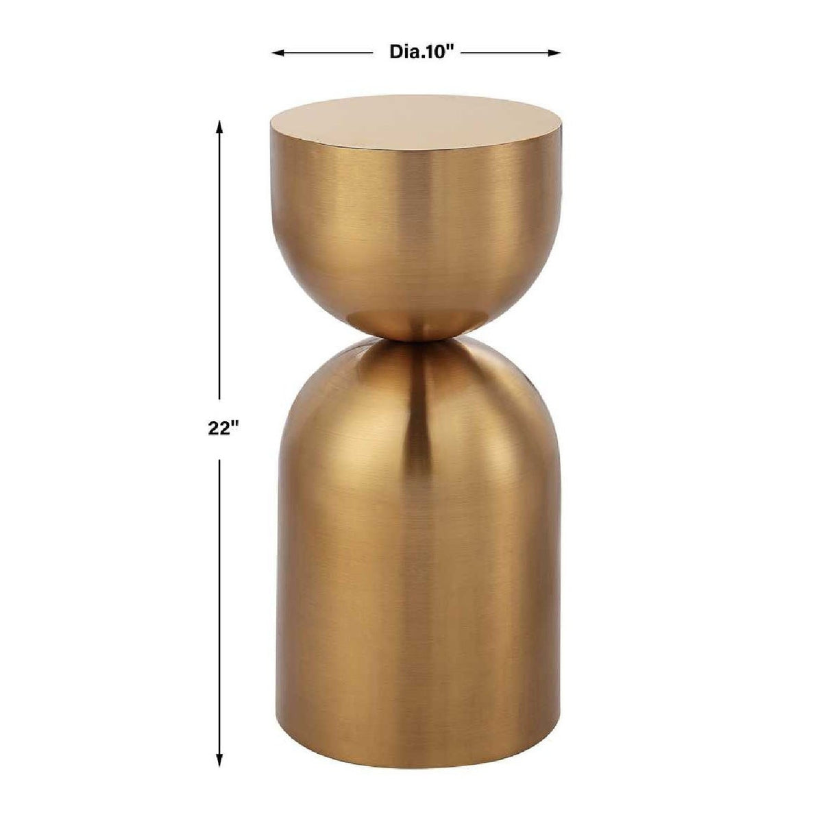 Modern European furniture - Gold Hourglass Accent Table - www.oroa.com